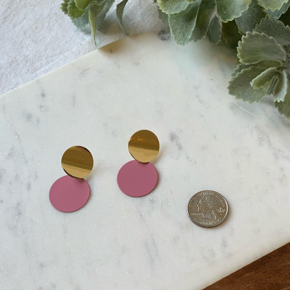 The Issa - Double Coin Drop Earrings - Picture 4 of 5